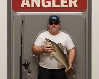 Action figure da pesca personalizzata / Regalo personalizzato per la festa del papà (download digitale)