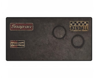 Tappetino da scrivania per meccanico: design realistico per banco da lavoro, arredamento per ufficio in garage