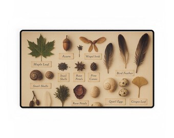 Tappetino da scrivania Naturalism, Herbarium Press, tappetino da scrivania per campioni botanici, decorazioni per erboristeria, storia naturale, spazio di lavoro estetico