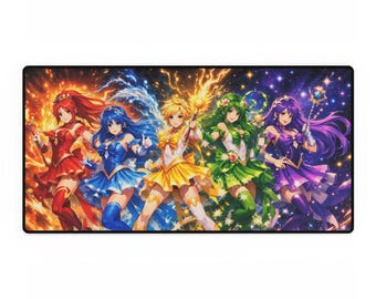 Tappetino da scrivania magico XL / Tappetino da scrivania magico e carino / Tappetino da scrivania con ragazza anime / Tappetino da scrivania magico kawaii per videogiochi