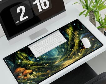Tappetino da scrivania Anime Forest XL / Tappetino da scrivania Foresta Magica / Tappetino da scrivania Foresta Mistica / Tappetino da scrivania incantato per videogiochi