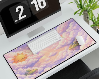 Tappetino da scrivania nuvola XL / Tappetino da scrivania nuvola kawaii / Tappetino da scrivania nuvola pastello / Tappetino da scrivania da gaming cielo da sogno