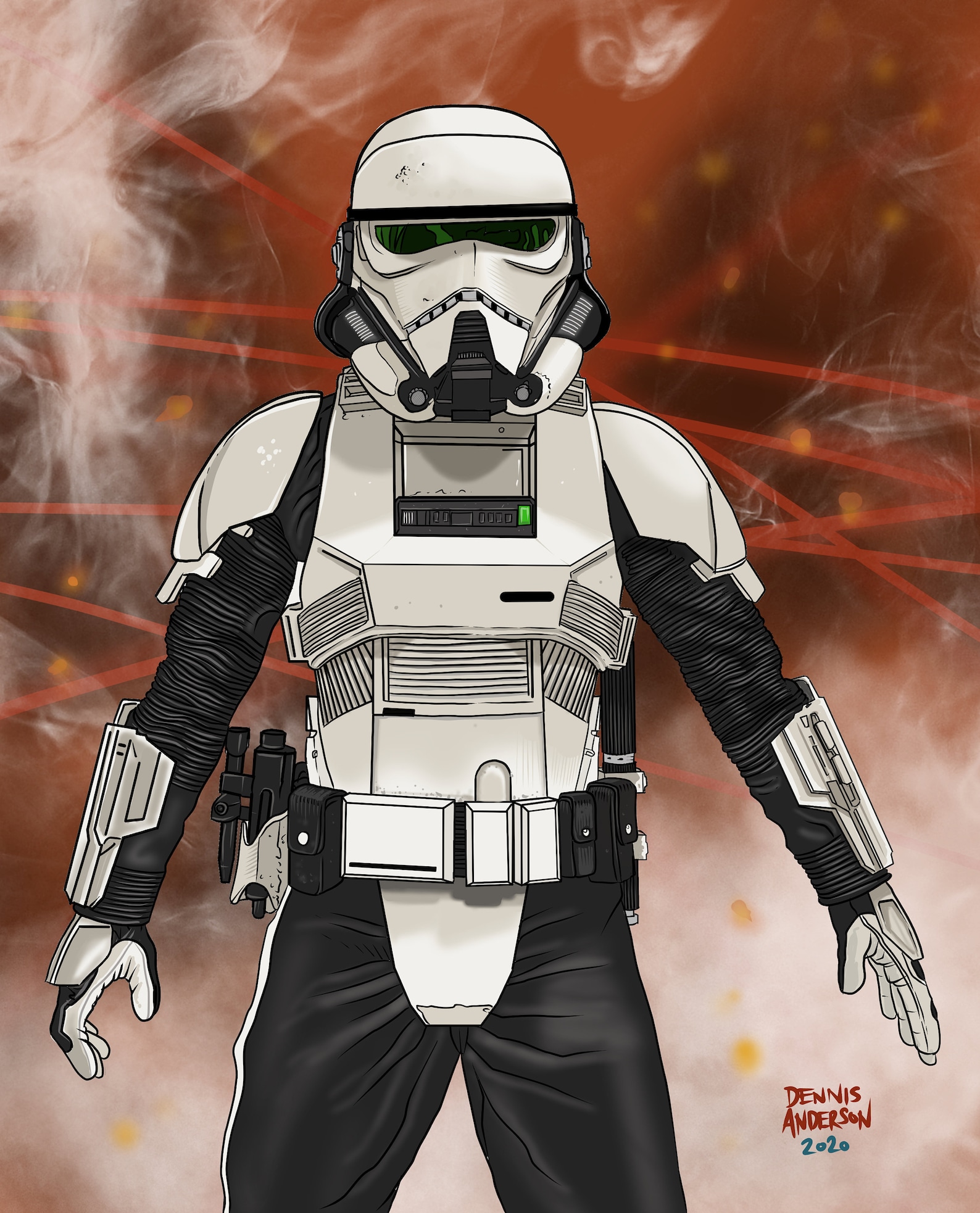 Star Wars Fan Art Patrol Trooper Solo Print By Illustrator Dennis A Etsy