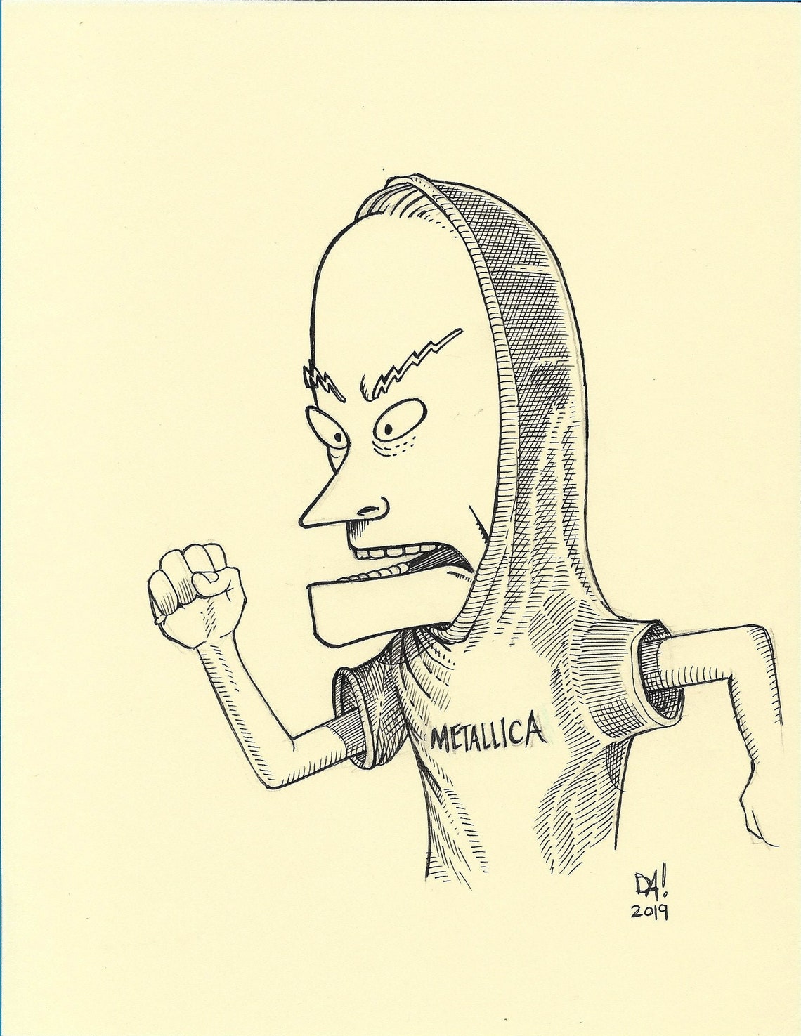 The Great Cornholio Beavis original drawing by Michigan artist Etsy