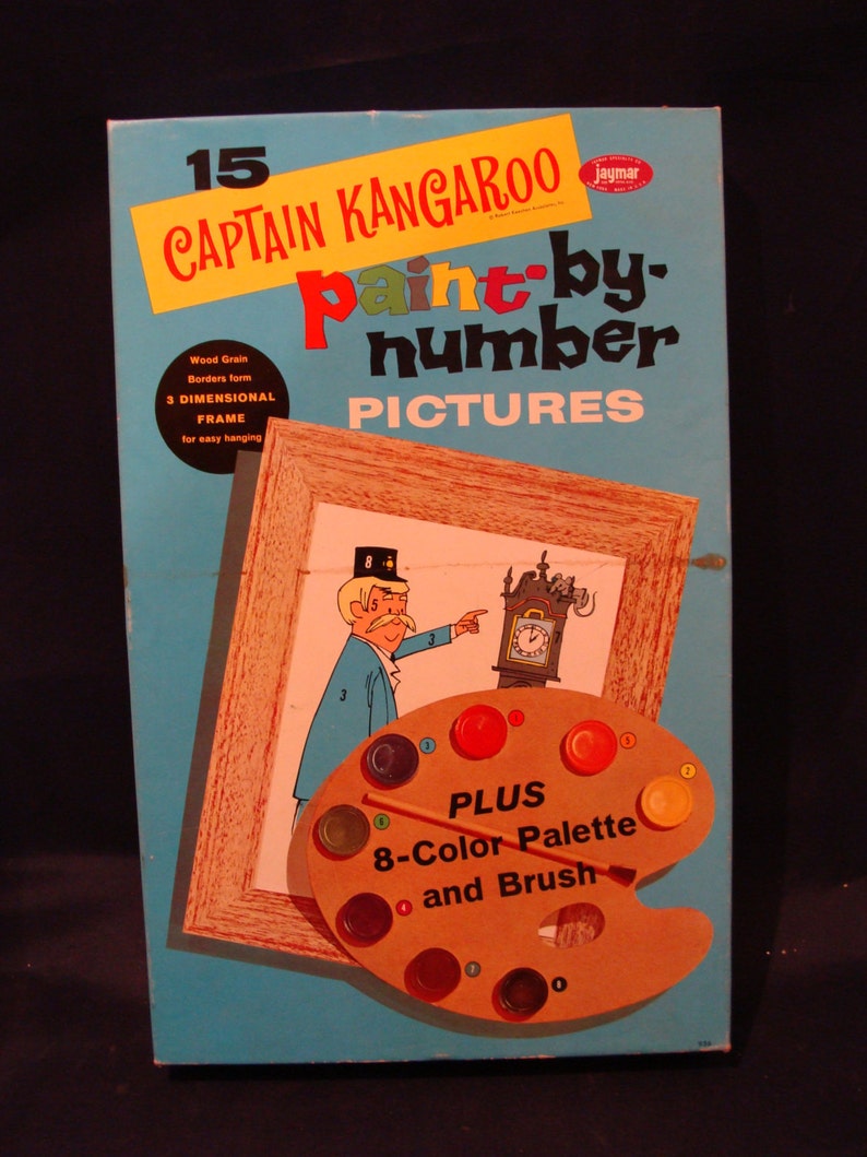 1960 S Captain Kangaroo Paint By Numbers Unused Excellent Condition 15 Boards And