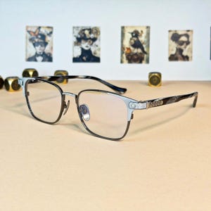 Oprawki okularowe z czystego tytanu, prostokątne okulary optyczne unisex, kwadratowe oprawki retro vintage, prezent dla niego lub dla niej