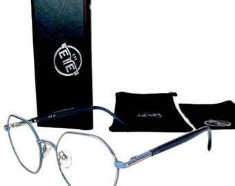 Retro Handmade Metal Acetate Eyeglass Frames: Prescription Ready