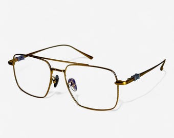 Titanium Aviator Glasses – Japanese Retro Bluelight Filter Frames