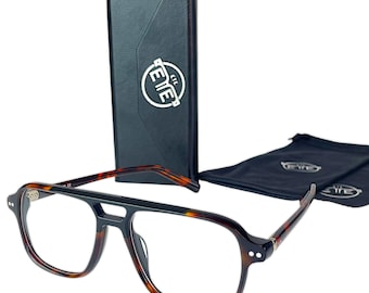 Eyeglass Frames Clear Lens Unisex Acetate ETE | Prescription Ready Optical Glasses | Fashion Eyewear