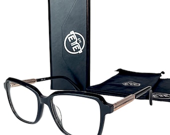 Elegant Black Acetate Eyeglass Frames: Fashion & Prescription Ready