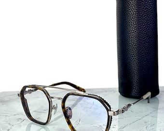 Unisex Korean Style Eyeglass Frames – Acetate Titanium Retro Glasses