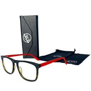 Acetate Glasses Frames – Unisex Eyeglass Frames Red & Tortoise – Stylish Optical Glasses ETE