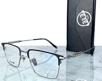 Eyeglass Frames Titanium Rectangular Unisex Optical Prescription Ready Gift Set ETE