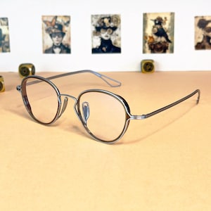 Montures de lunettes en titane rondes vintage, montures optiques unisexes, style coréen, prêts à être délivrés sur ordonnance, idée cadeau