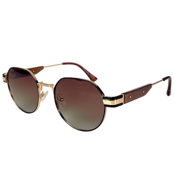 Retro Round TR90 Acetate Polarized Sunglasses with Case KANASTAL Women main image 4