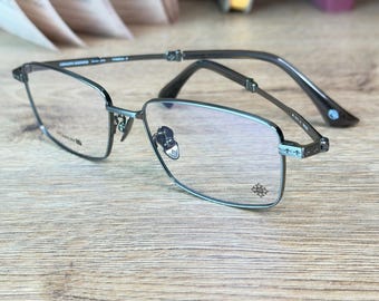 Retro Rectangular Titanium Eyeglasses Frames | Japanese Korean Gothic Vintage Eyewear | Optical glasses frames | Clear Blue Light Best Gift