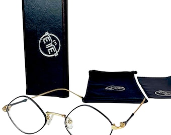 Unisex Metal Eyeglass Frames – Retro Round Optical ETE