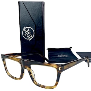 Mens Unisex Eyeglass Frames ETE – Premium Acetate Prescription Glasses Frame – Stylish Clear Lens Fashion Glasses