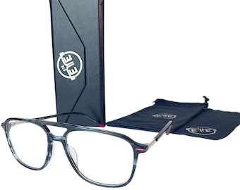 Acetate eyeglass frames unisex ETE aviator style for lenses gift-ready