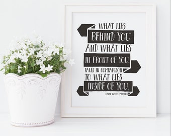 Literary Bathroom Print — Ralph Waldo Emerson — 8x10 Digital Download