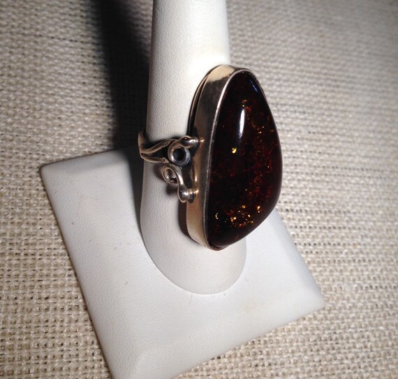 Statement Baltic Amber Ring - image 4