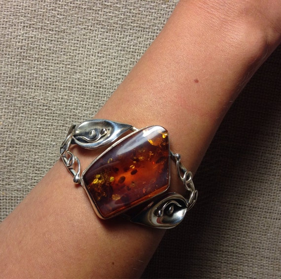 Large Baltic Amber Cuff Bracelet - image 2