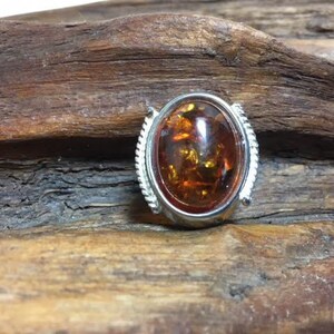 Oval Baltic Amber Ring