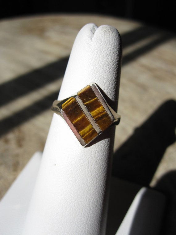 Diamond Shaped Tiger's Eye Ring