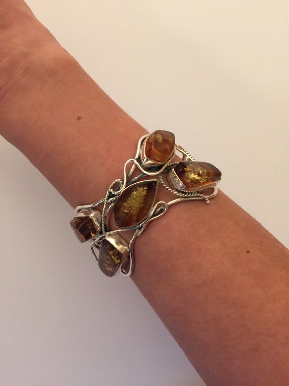 Statement Baltic Amber Bracelet - image 2