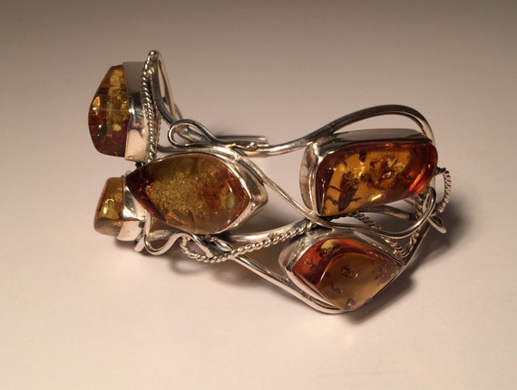 Statement Baltic Amber Bracelet - image 1