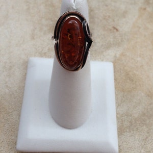 Long Baltic Amber Ring