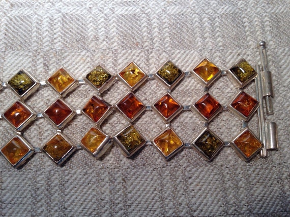 Multi Colored Statement Baltic Amber Bracelet - image 2