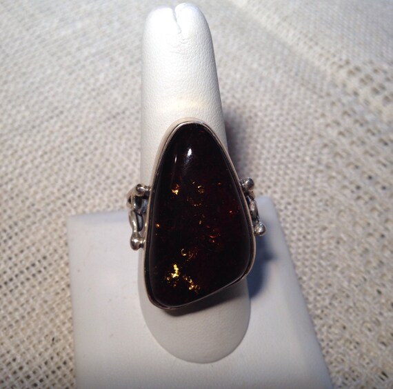 Statement Baltic Amber Ring - image 3