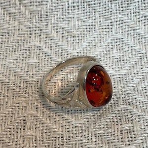 Oval Baltic Amber Ring