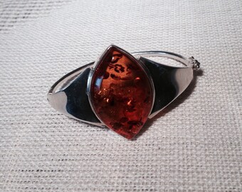 Honey Amber & Sterling Silver Bracelet