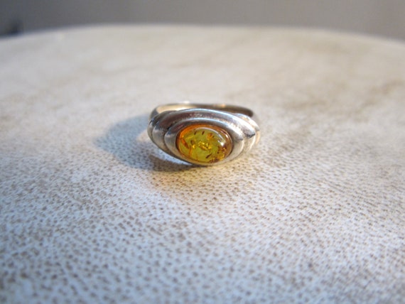 Elegant Baltic amber ring - image 1