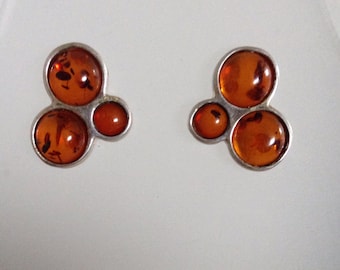 Bubble Baltic Amber Earrings