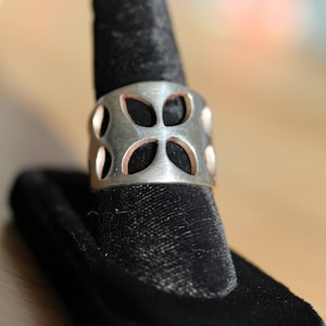 Carved Sterling Silver Ring
