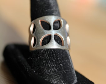 Carved Sterling Silver Ring