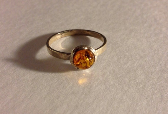 Simple Baltic Amber Ring - image 1