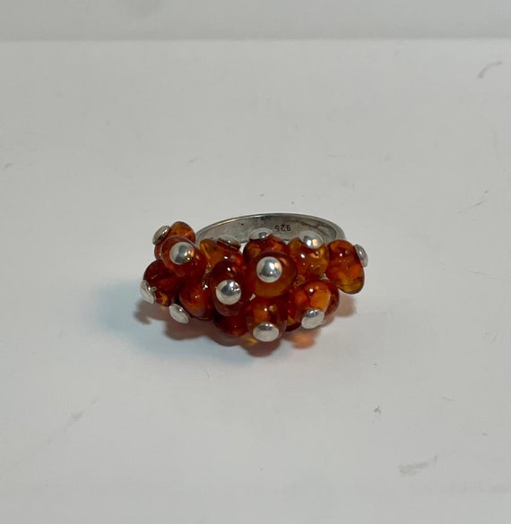 Baltic Amber Cluster Ring