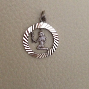 Vintage Sterling Silver Virgo Pendant