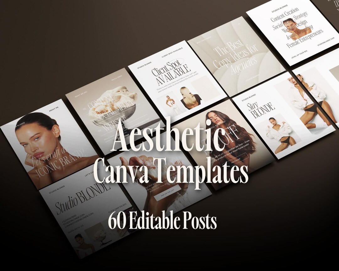 Luxury Instagram Canva Templates: Social Media Kit for Coaches - Etsy