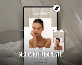 Creator Media Kit Page Template for Showit