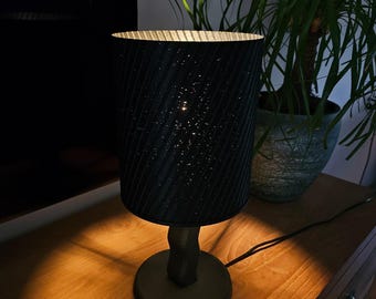 Exklusive Design-Tischlampe – Luxuriöse schwarze Lampe mit Spiralmuster | Moderne Stimmungsbeleuchtung