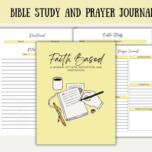 Bible Study Journal, Weekly Sermon Notes, Bible Study Guide, Daily Devotional, Prayer Journal, Faith Study Planner, Prayer List