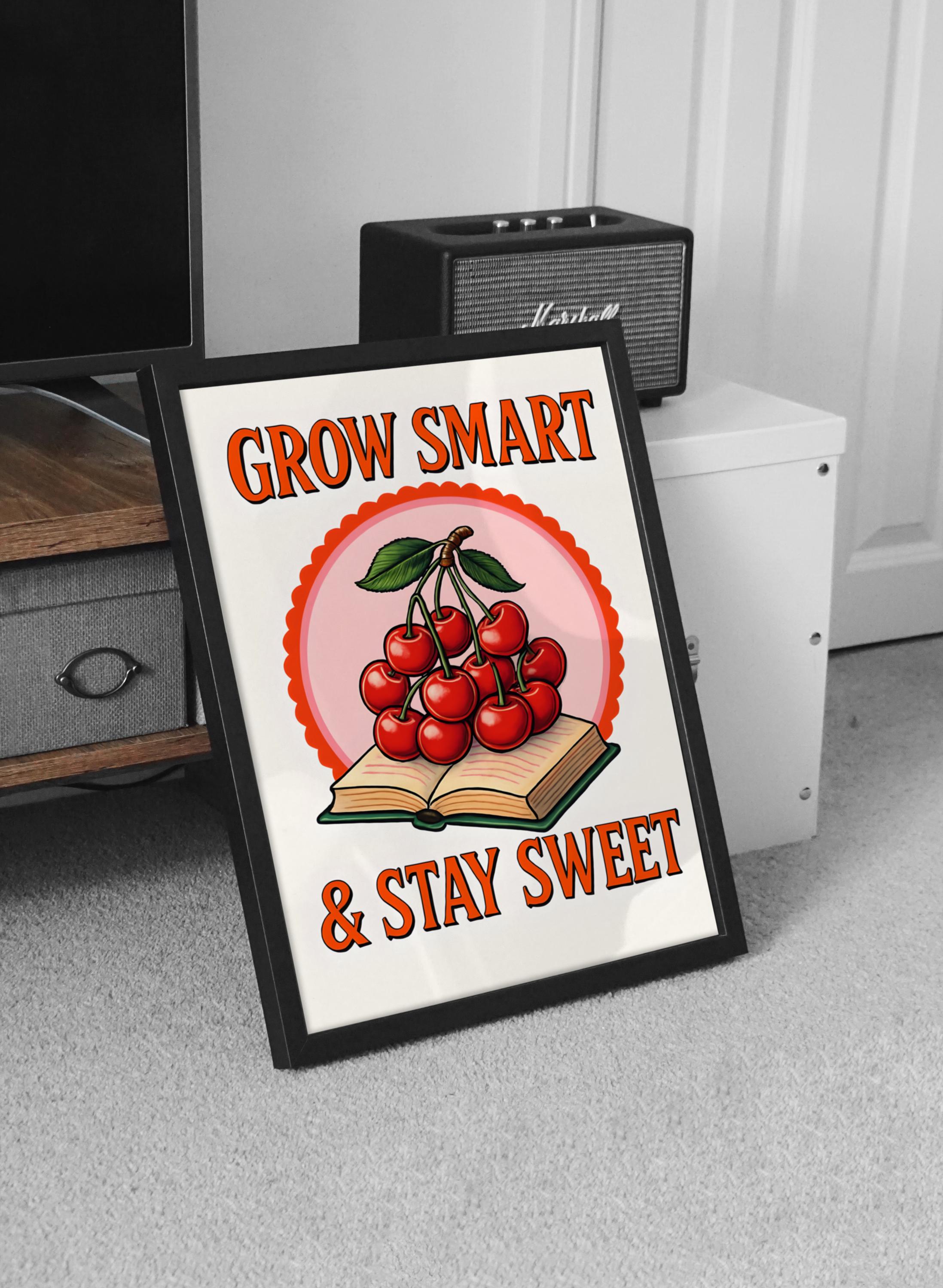 Cherry Aesthetic Art Print, Motivational Feminine Quote, Book Lover Wall Decor, Minimalistic Art, Printable Modern Wall Art, Reading Poster - Thumbnail 2