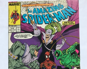Amazing Spider-Man Comic 319 (Todd McFarlane, VF/NM, 1989, Marvel Comics, Rhino, No Way Home)