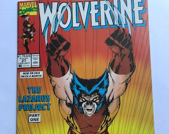 Wolverine 27 - Jim Lee Cover - Highly Sought Issue (X-Mwn 97, Avengers Doomsday, Marvel Comics Lot, 1989)