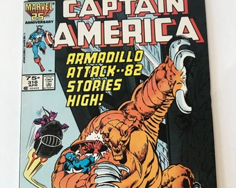 Captain America # 316: Armadillo Attack, Gaststar Hawkeye